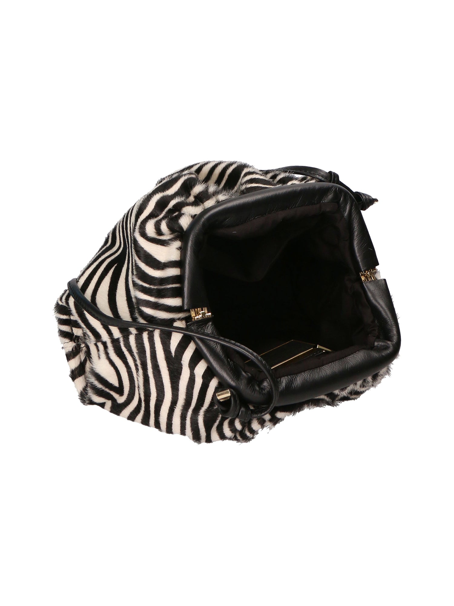 Astrid Borsa a spalla da donna Vera pelle 05476-NERO ZEBRA B N 002 Gave Lux