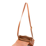 Borsa a tracolla da donna 100% vera pelle 4582-MIELE Alessia Firenze