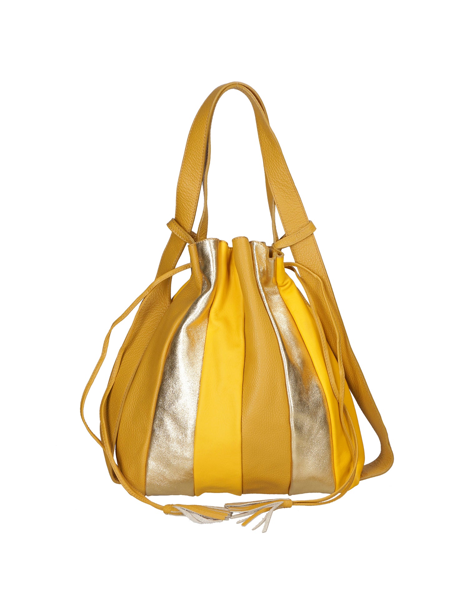 Oceania Borsa a spalla da donna Vera pelle 580041-SENAPE Gave Lux