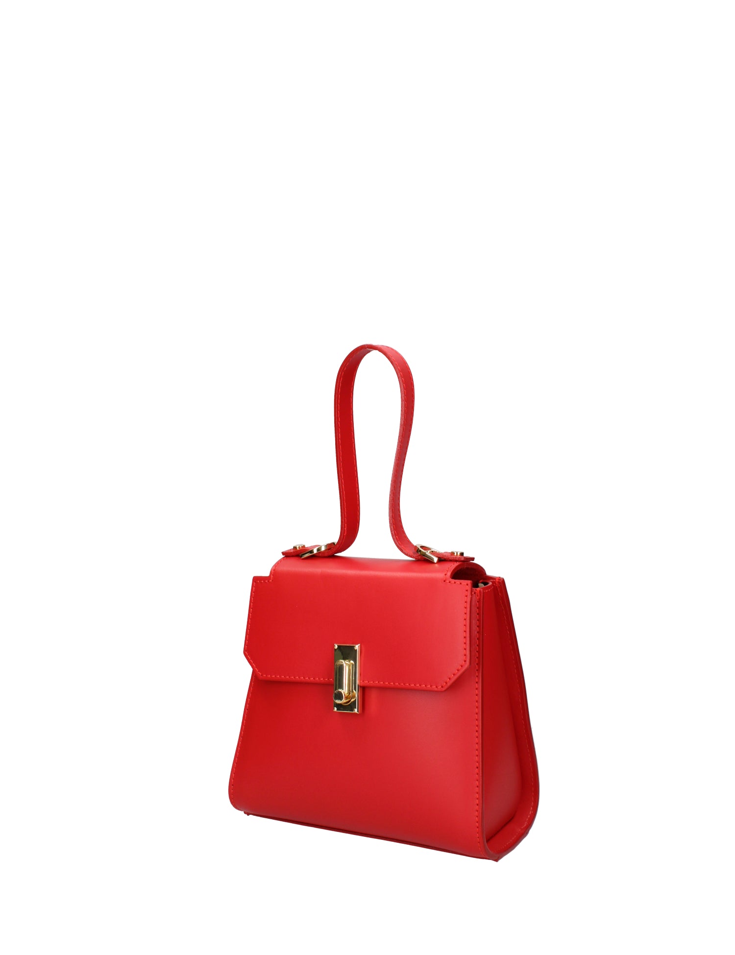 Borsa a mano da donna 100% pelle 07204-L214 ROSSO Viola Castellani