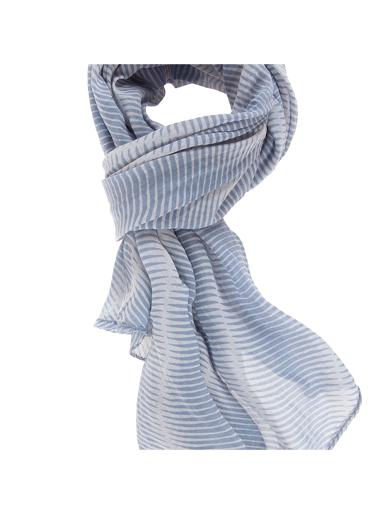 Silvana L2001-BLU JEANS Foulard unisex Cotone e Seta Gave Lux
