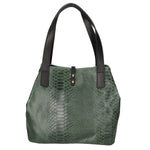 Clarissa Borsa a mano da donna Vera pelle 5276-017 VERDE BOTTIGLIA Gave Lux