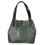 Clarissa Borsa a mano da donna Vera pelle 5276-017 VERDE BOTTIGLIA Gave Lux