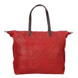 Emerenziana Borsa a spalla da donna Vera pelle 80058-ROSSO Gave Lux