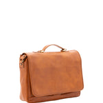 Borsa a mano unisex in vera pelle Made in Italy 4576-MIELE Alessia Firenze