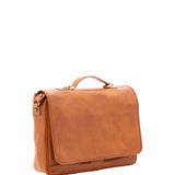 Borsa a mano unisex in vera pelle Made in Italy 4576-MIELE Alessia Firenze