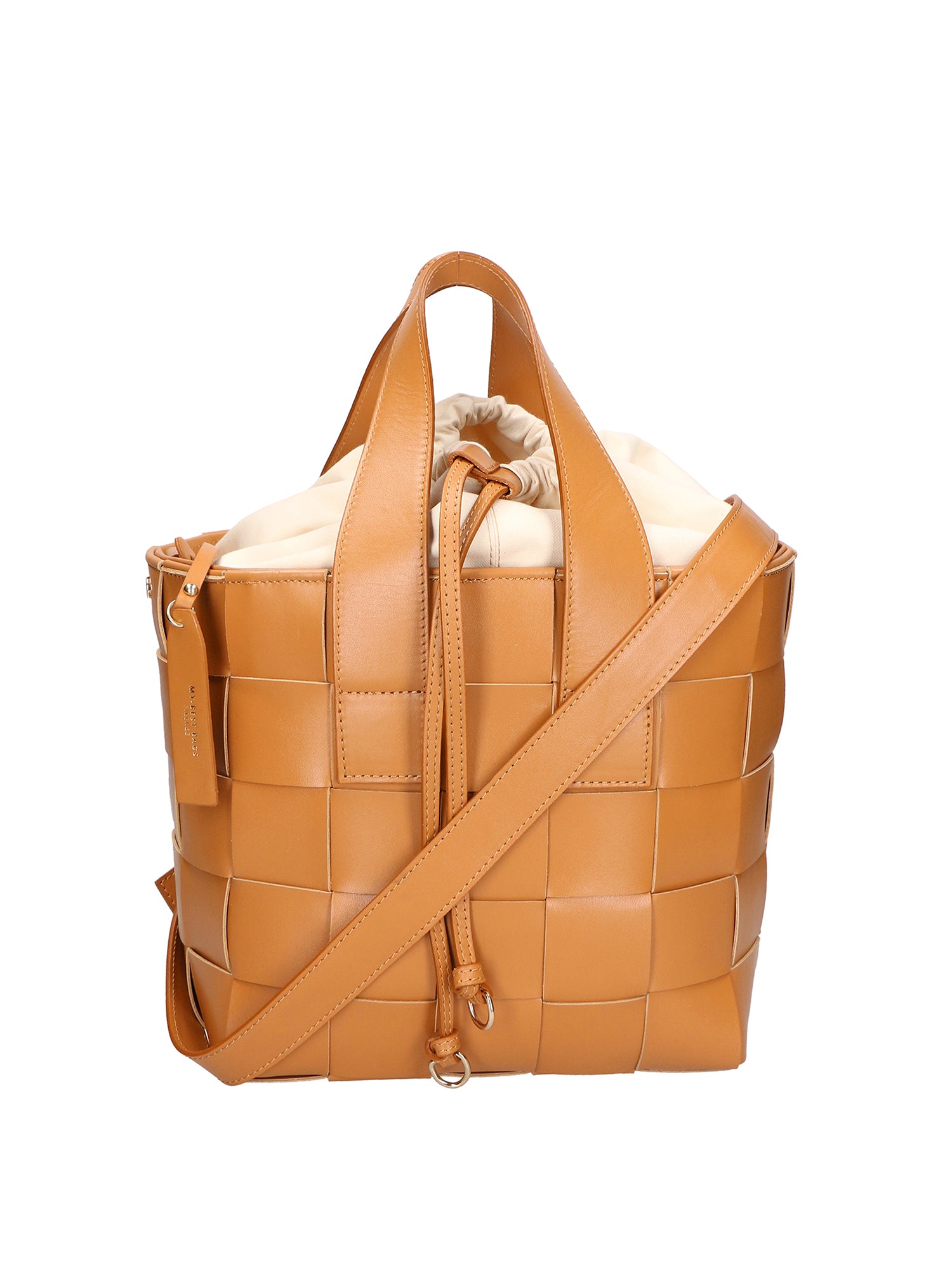 Borsa a mano da donna Vera pelle MYB-7055-SS-CUOIO+BEIGE My Best Bag