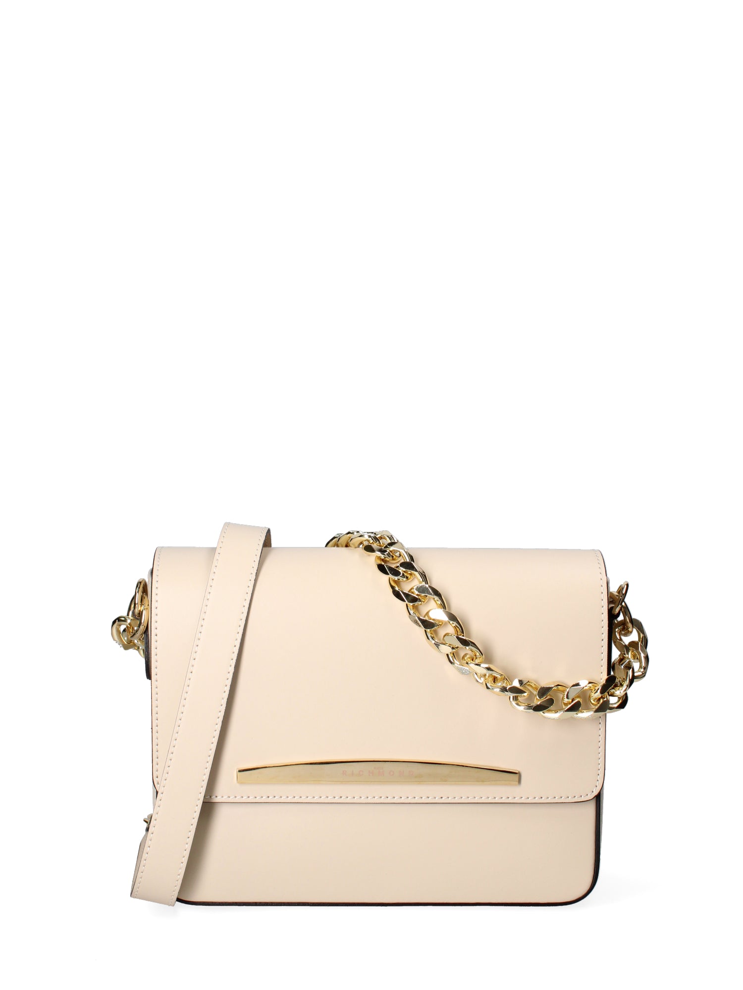 Borsa a tracolla da donna Vera pelle ruga JR-W-1126RU-BONE-GOLD John Richmond