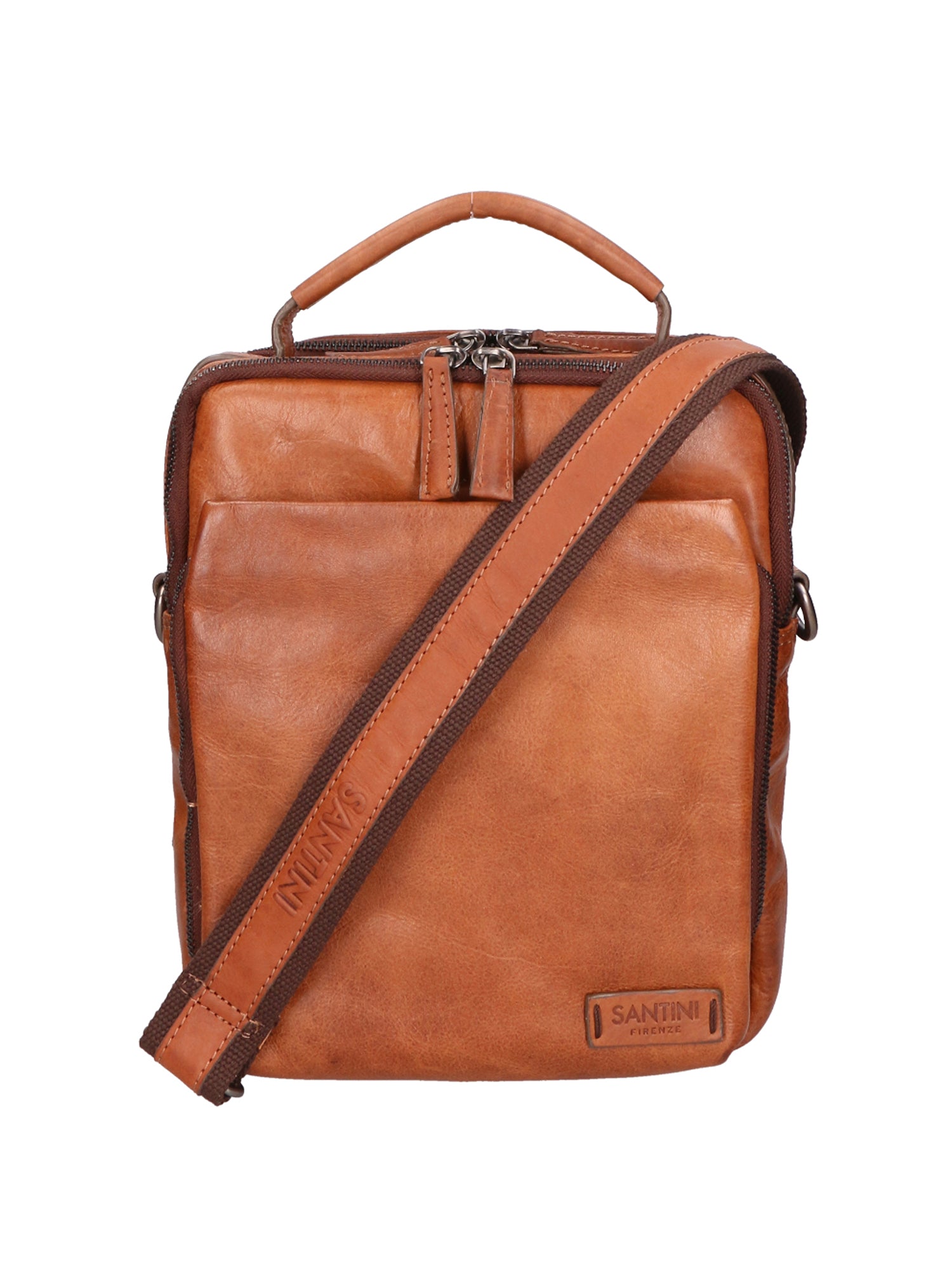 Borsa a mano unisex in vera pelle 100% Made in Italy SN5861647-TAN Santini Firenze