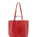 Borsa a spalla unisex in vera pelle Made in Italy 4610-ROSSO Alessia Firenze