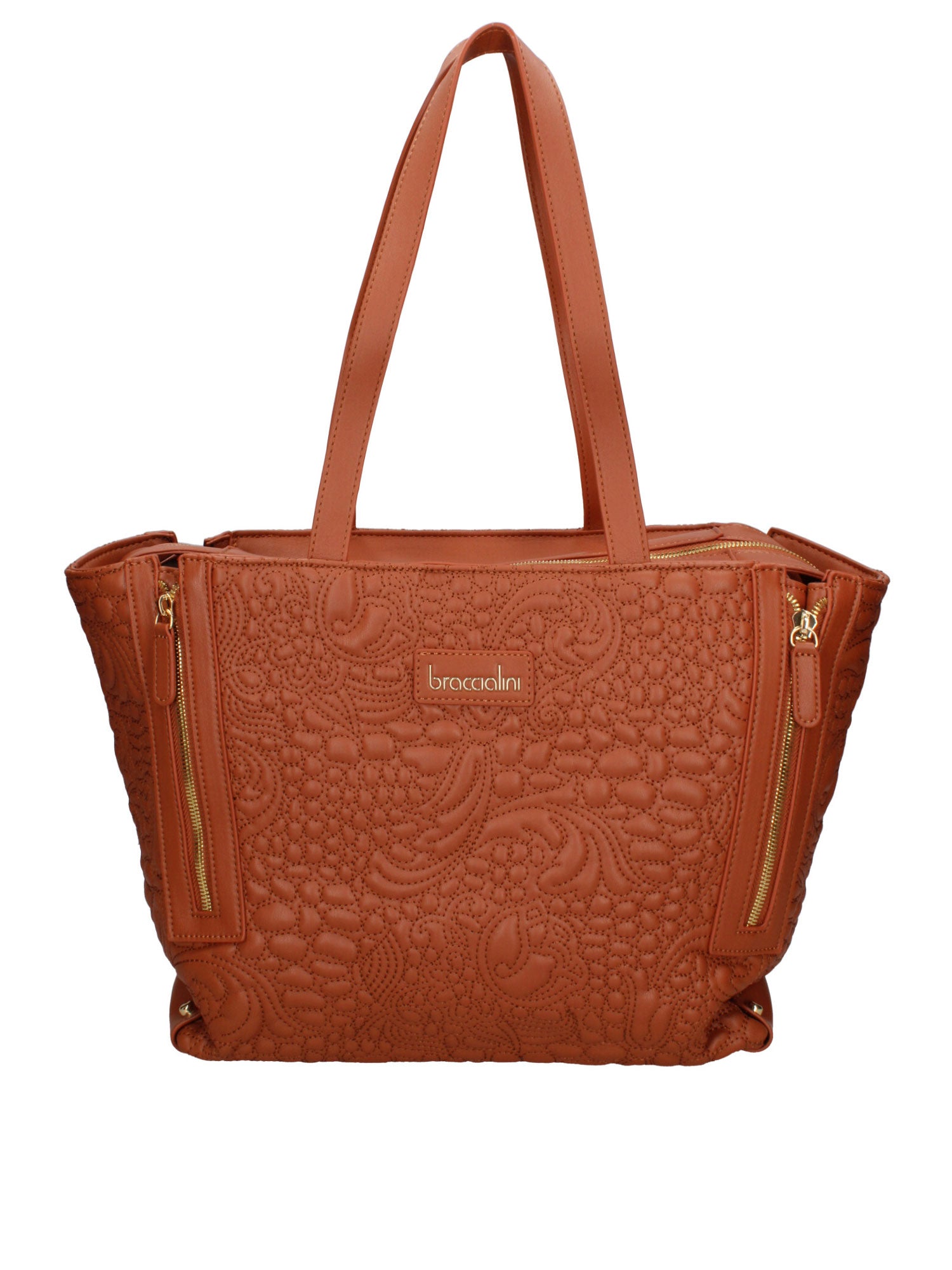 Valoria Pro Borsa a spalla da donna 100% poliuretano B16890GR-MARRONE Braccialini