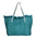 Agnese Borsa Shopper da donna Cotone e pelle 04649-D32 TURCHESE TURQUOISE Gave Lux