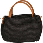 Allegra Borsa a mano da donna Pelle e Paglia 05116-12 NERO CUOIO S44 Gave Lux