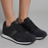 Sneakers platform in Pelle Vegana Nero