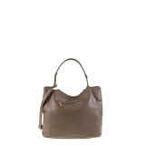 Borsa a Spalla in Vera Pelle Taupe