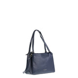 Borsa a Tracolla in Vera Pelle Navy