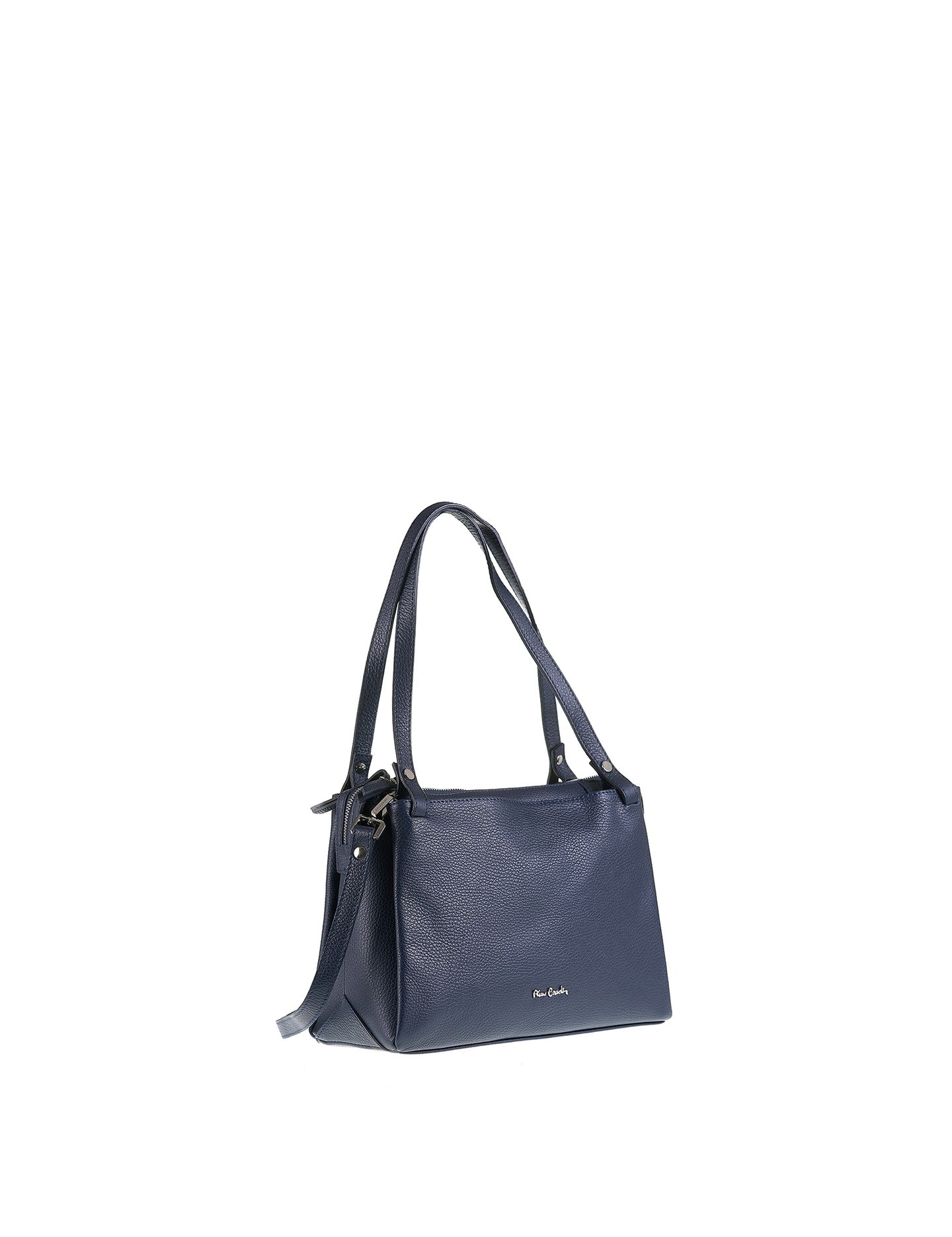 Borsa a Tracolla in Vera Pelle Navy