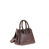 Borsa a Mano in Vera Pelle Cioccolato