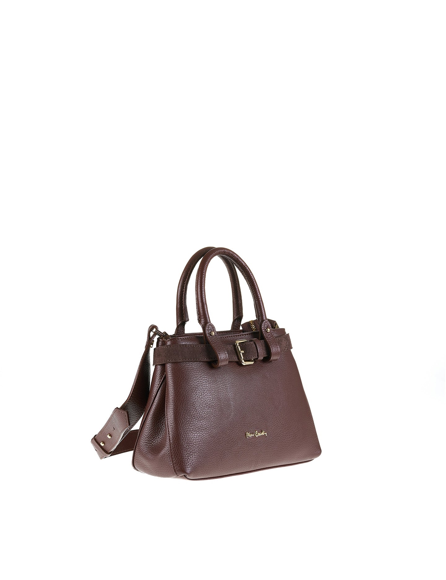 Borsa a Mano in Vera Pelle Cioccolato
