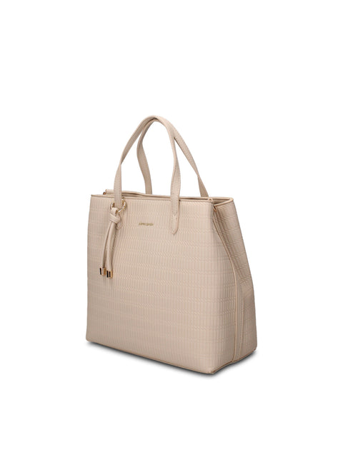 Borsa a Mano in Pelle Vegana Beige