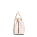 Weiße vegane Lederhandtasche