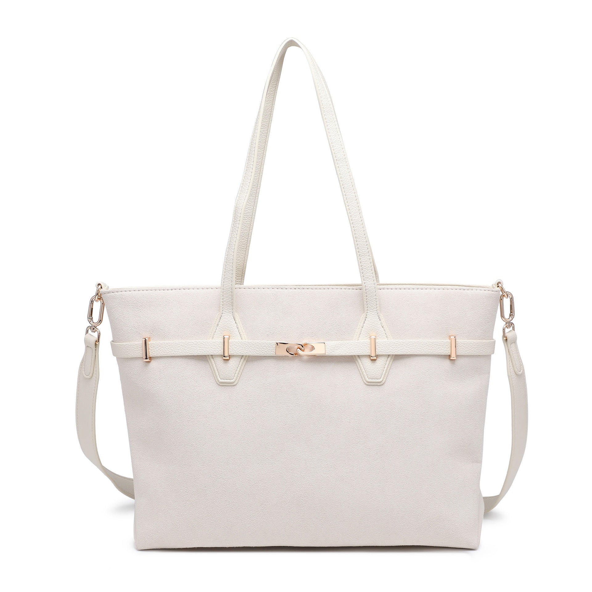Borsa a Mano in Pelle Vegana Beige