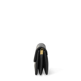 Bolso de hombro de piel vegana negra
