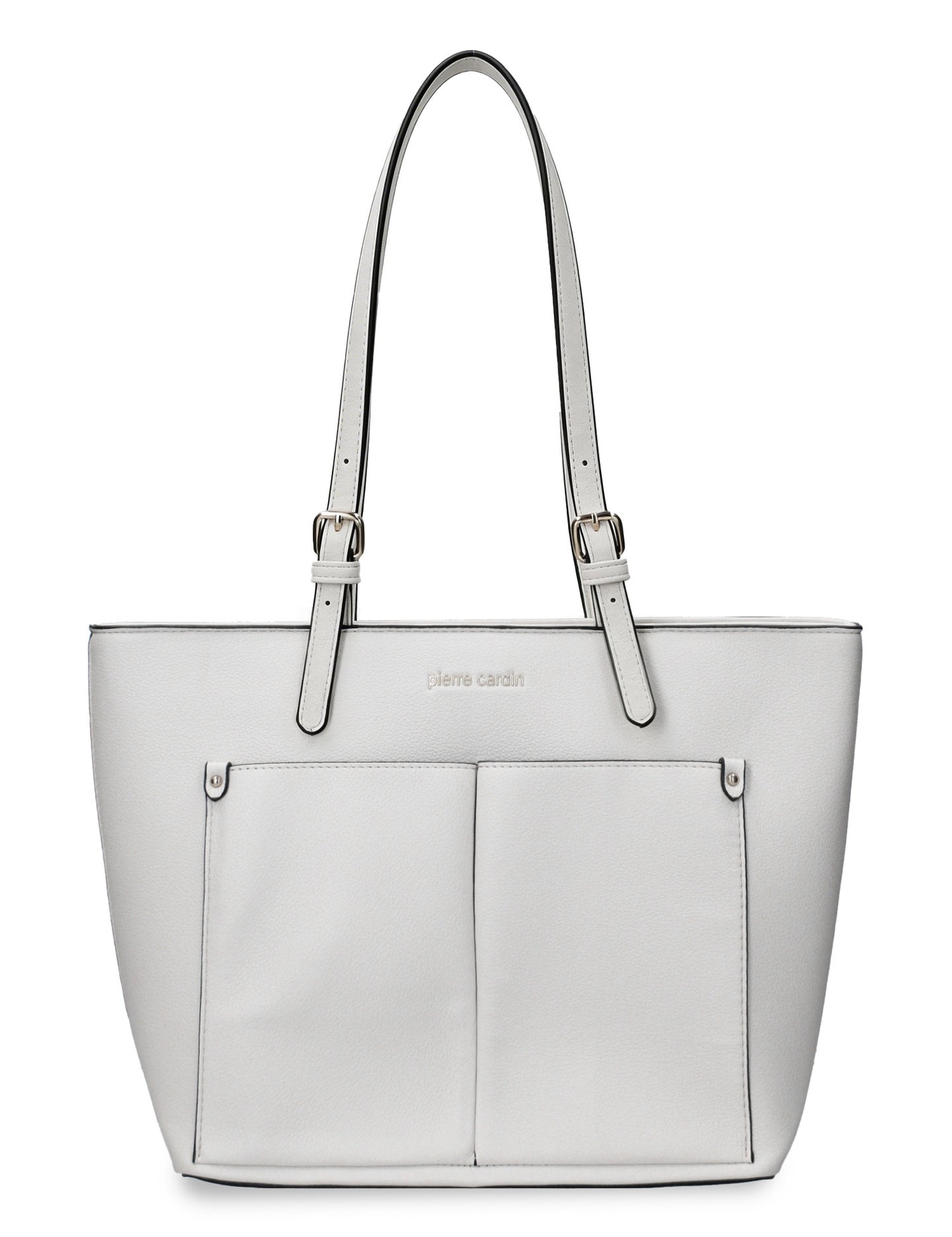 Borsa a Spalla in Pelle Vegana Bianco Pierre Cardin