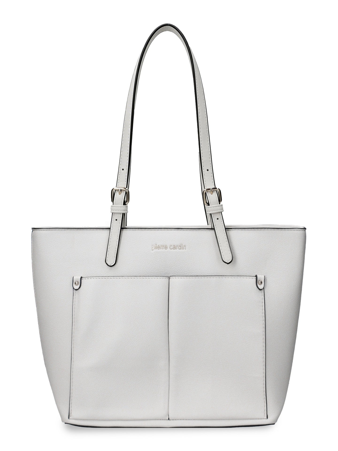 Borsa a Spalla in Pelle Vegana Bianco Pierre Cardin