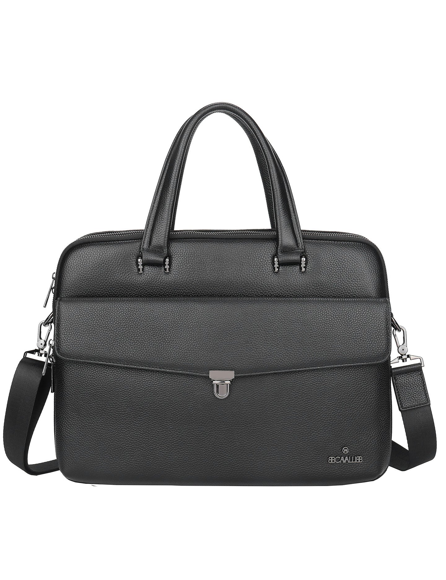 Borsa a Mano in Vera Pelle Nero