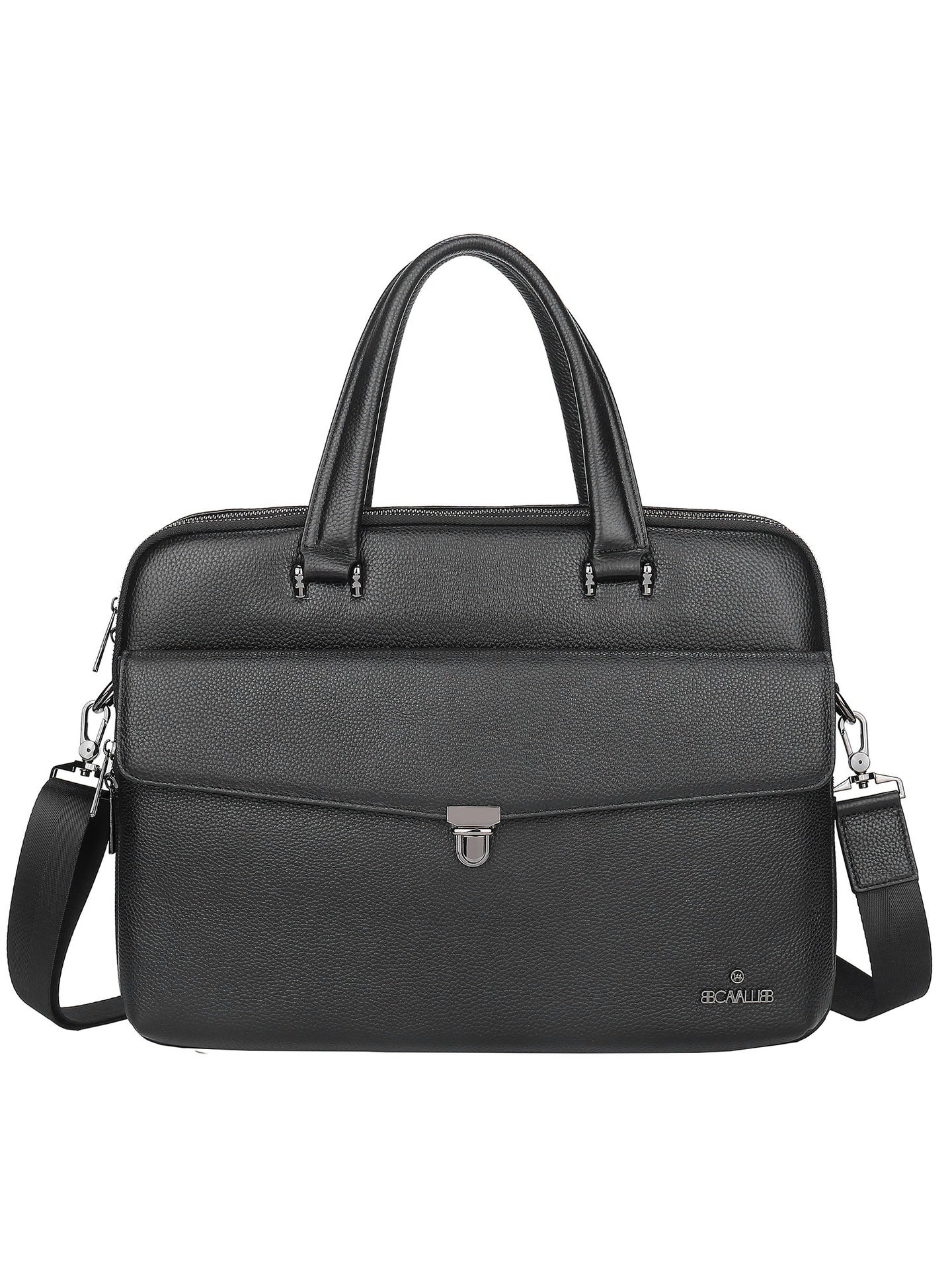 Borsa a Mano in Vera Pelle Nero