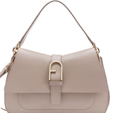 Borsa a Mano in Pelle Ruga Taupe Furla