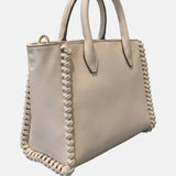 Borsa a mano in Pelle Vegana Off-White