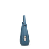 Borsa a Spalla in Pelle Vegana Blu Jeans