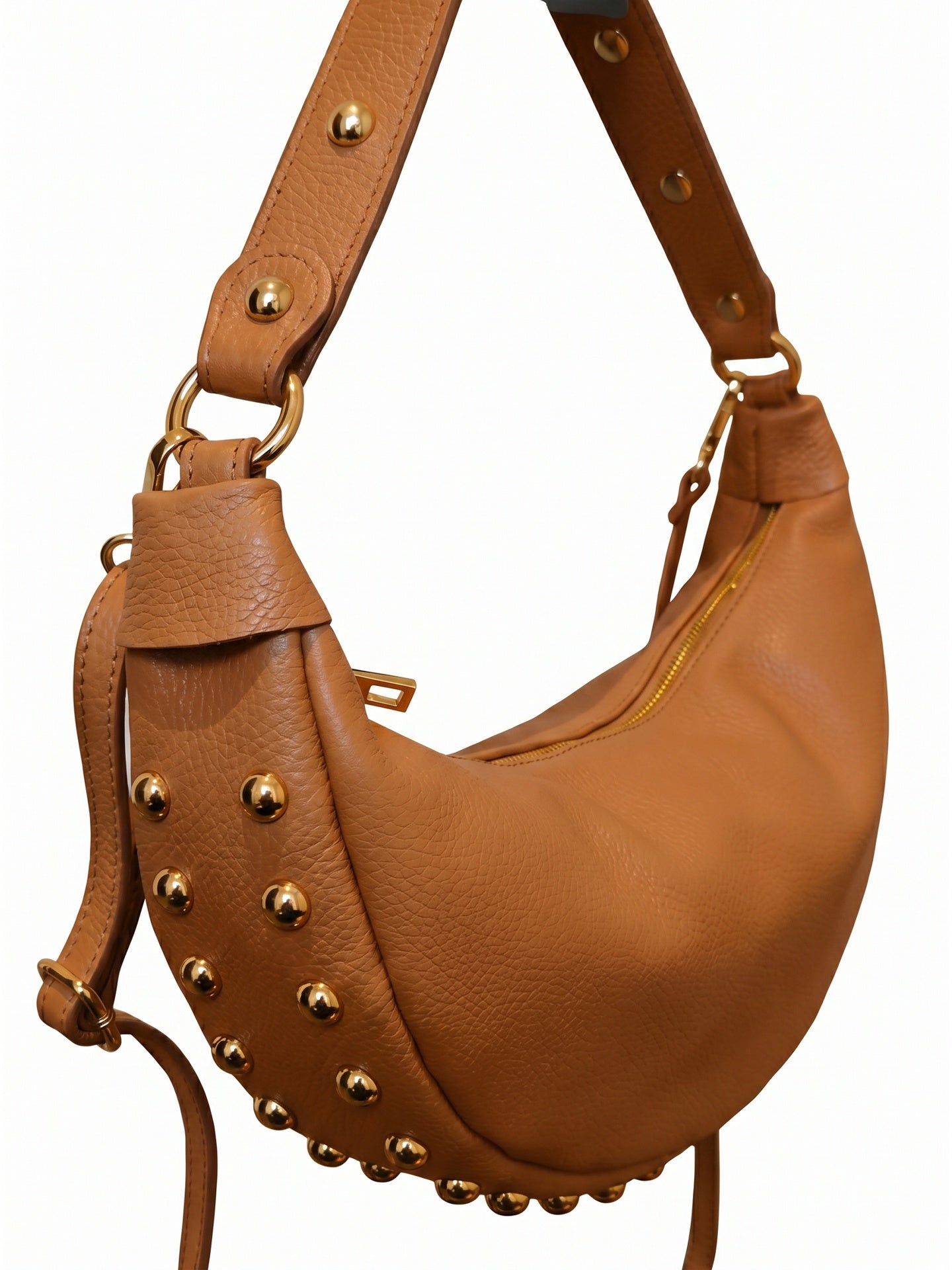 Borsa a Tracolla in Dollaro Leather Cognac