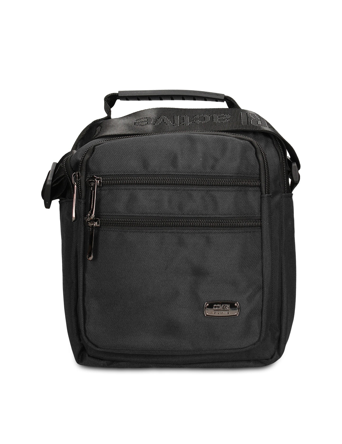 Borsa a Tracolla in 100% Pu Vegan Leather Nero