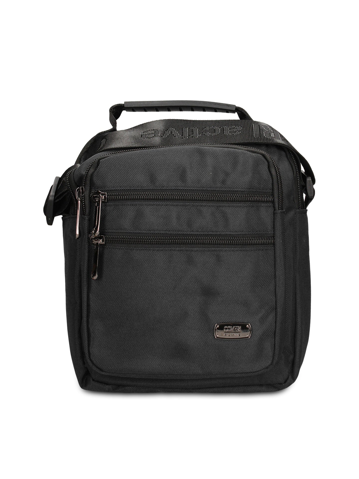 Borsa a Tracolla in 100% Pu Vegan Leather Nero