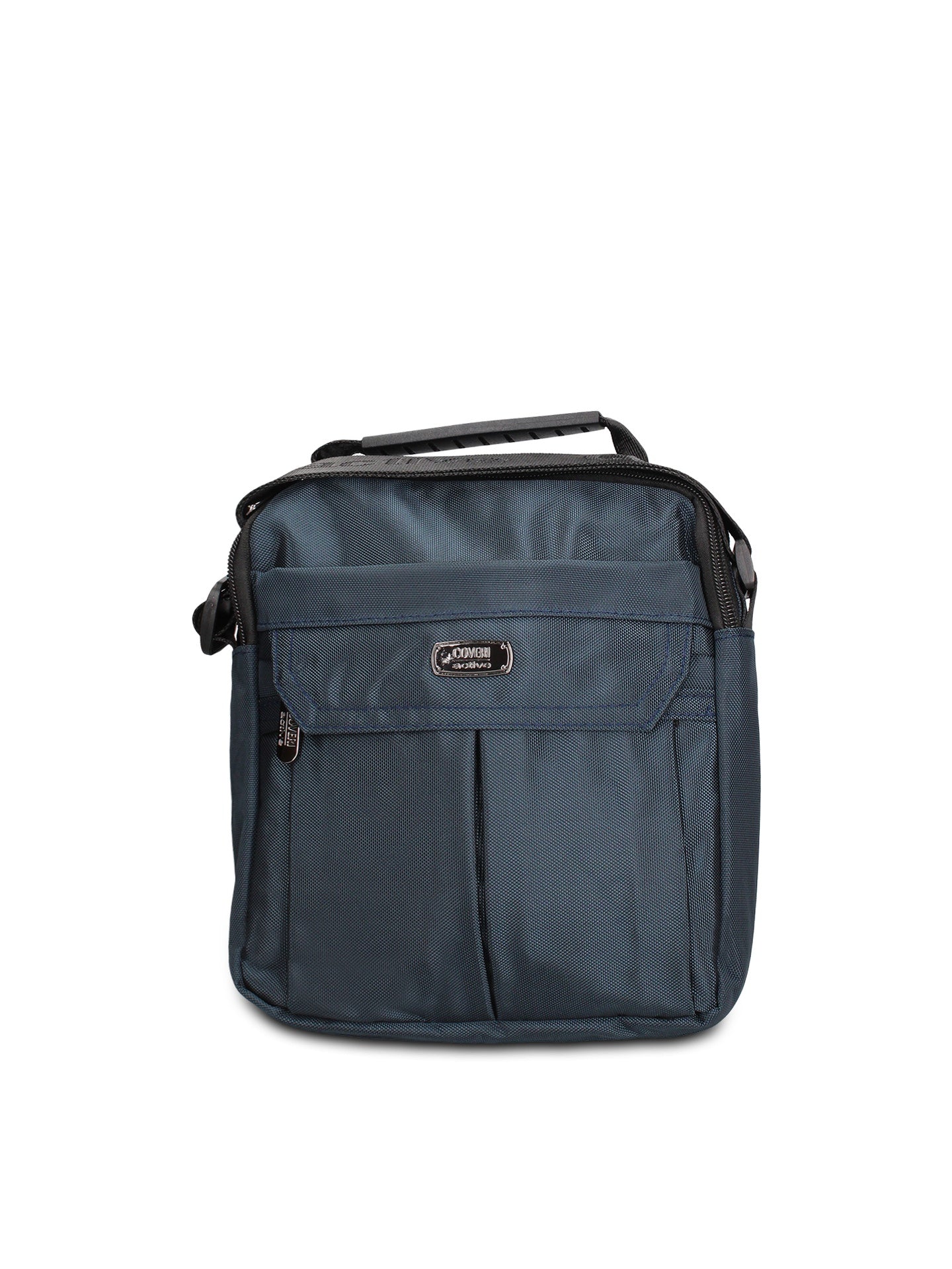 Borsa a Tracolla in 100% Pu Vegan Leather Blu