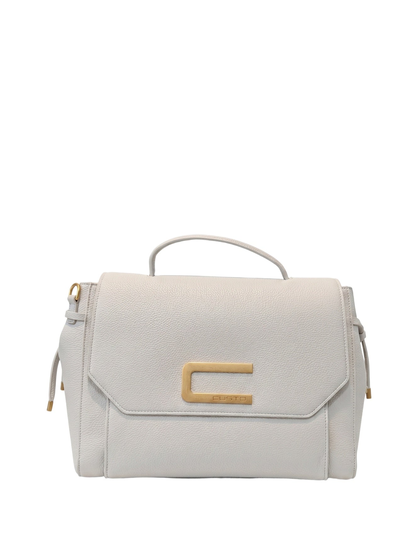 Borsa a bauletto in Pelle Vegana Off-White CUSTO BARCELONA