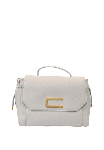 Borsa a bauletto in Pelle Vegana Off-White