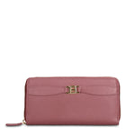 Portafoglio in Vera Pelle Rosa Antico