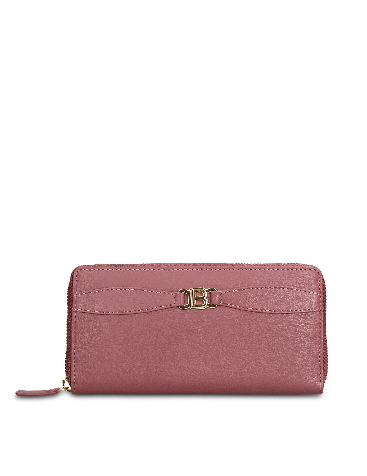 Portafoglio in Vera Pelle Rosa Antico