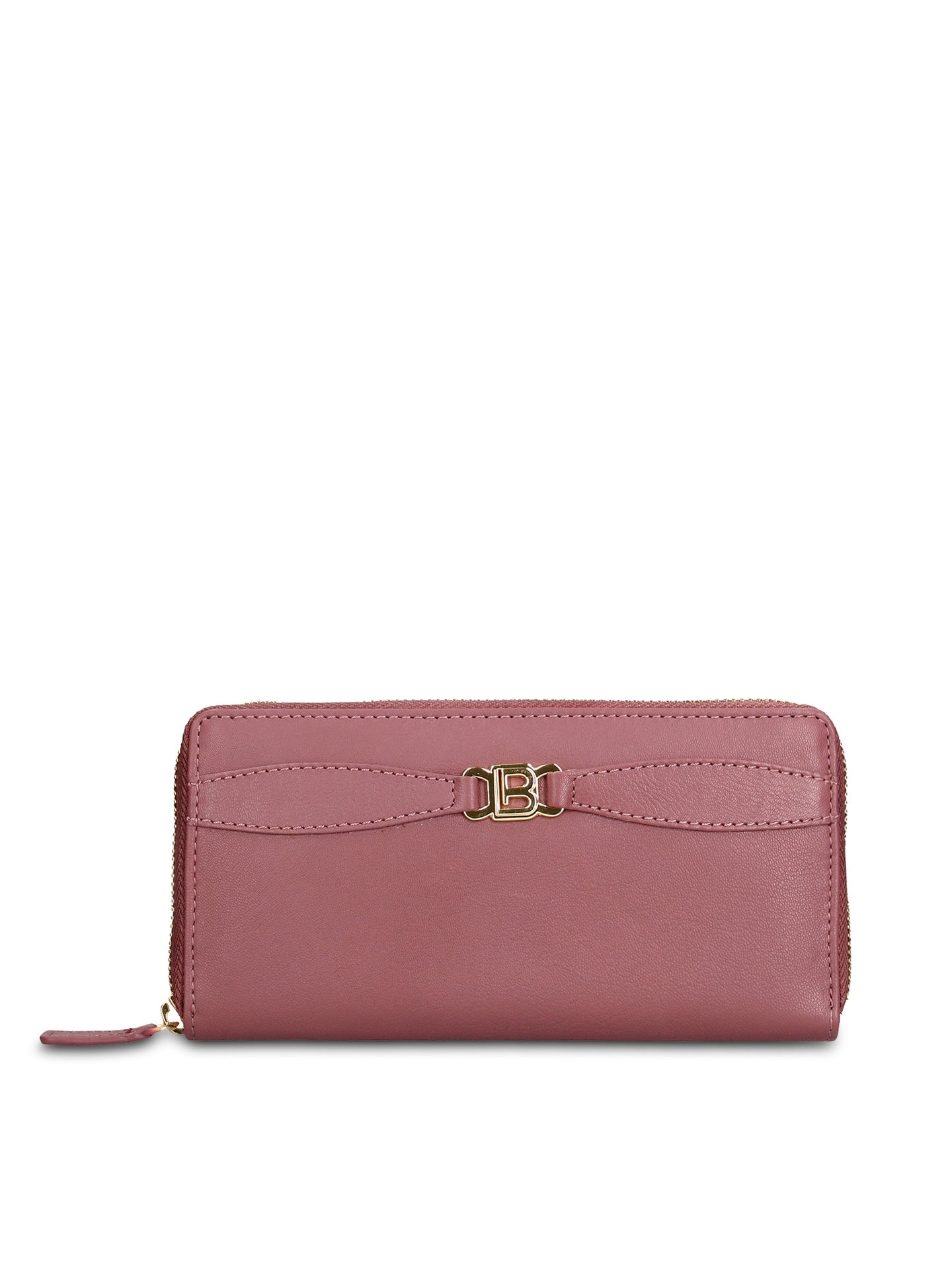 Portafoglio in Vera Pelle Rosa Antico