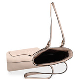 Beige Schultertasche aus veganem Leder