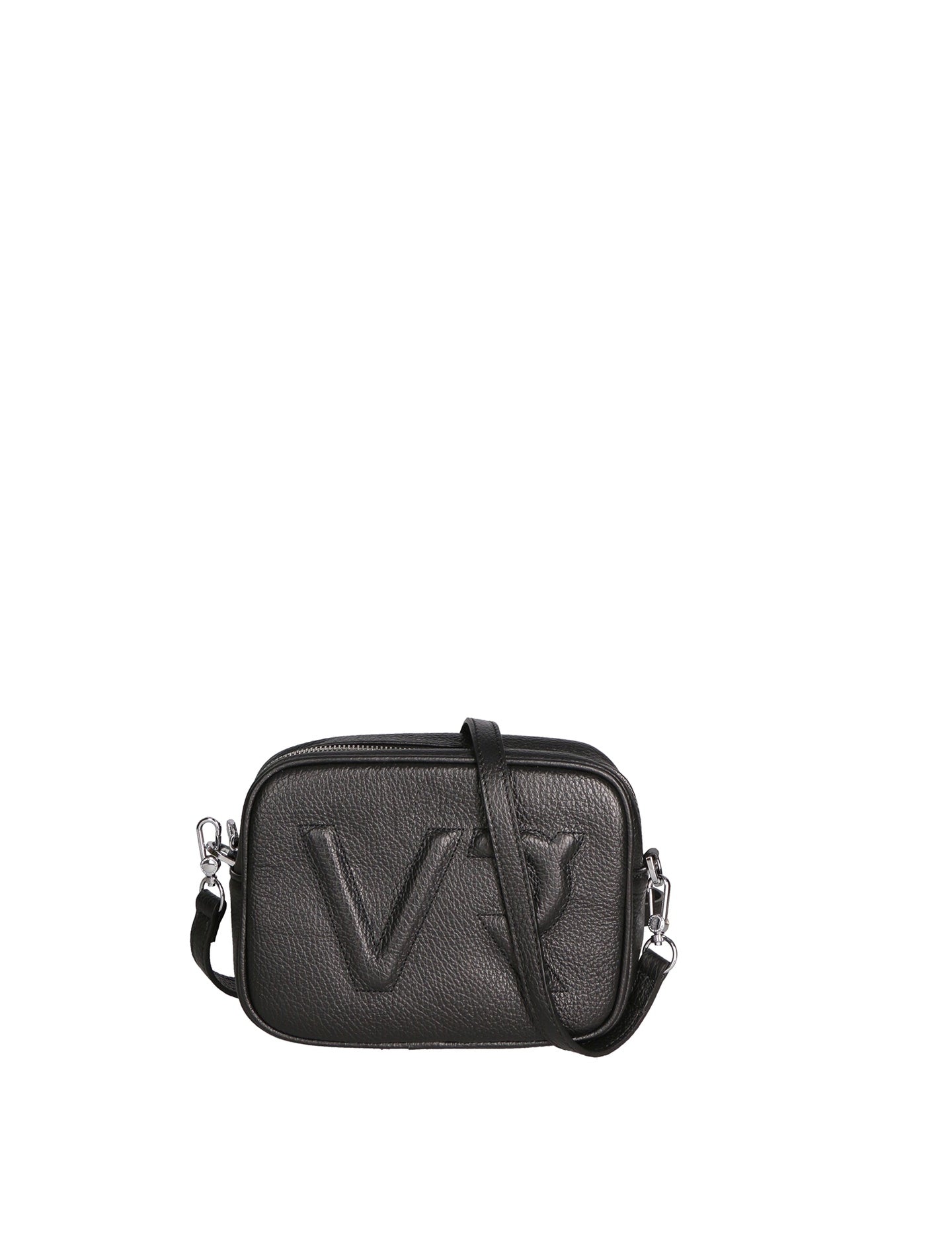 Borsa a Tracolla in Dollaro Leather Nero