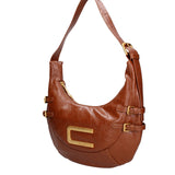 Borsa a spalla CUSTO - Marrone scuro