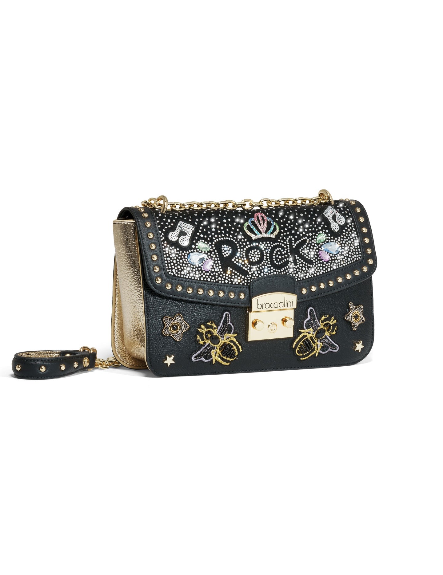Borsa a Tracolla in Pelle Vegana Nero