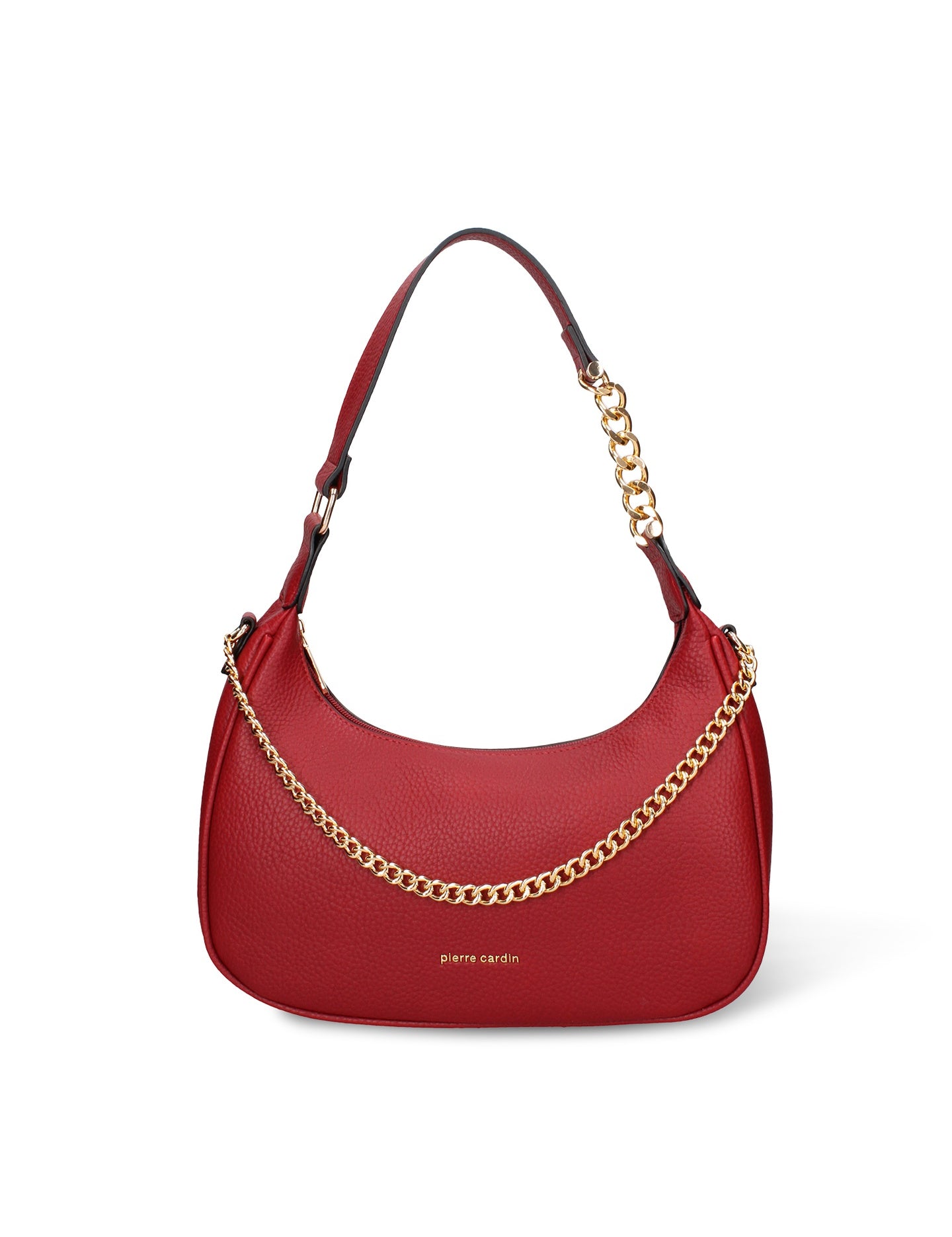 Borsa a Spalla in Pelle Vegana Bordeaux Pierre Cardin