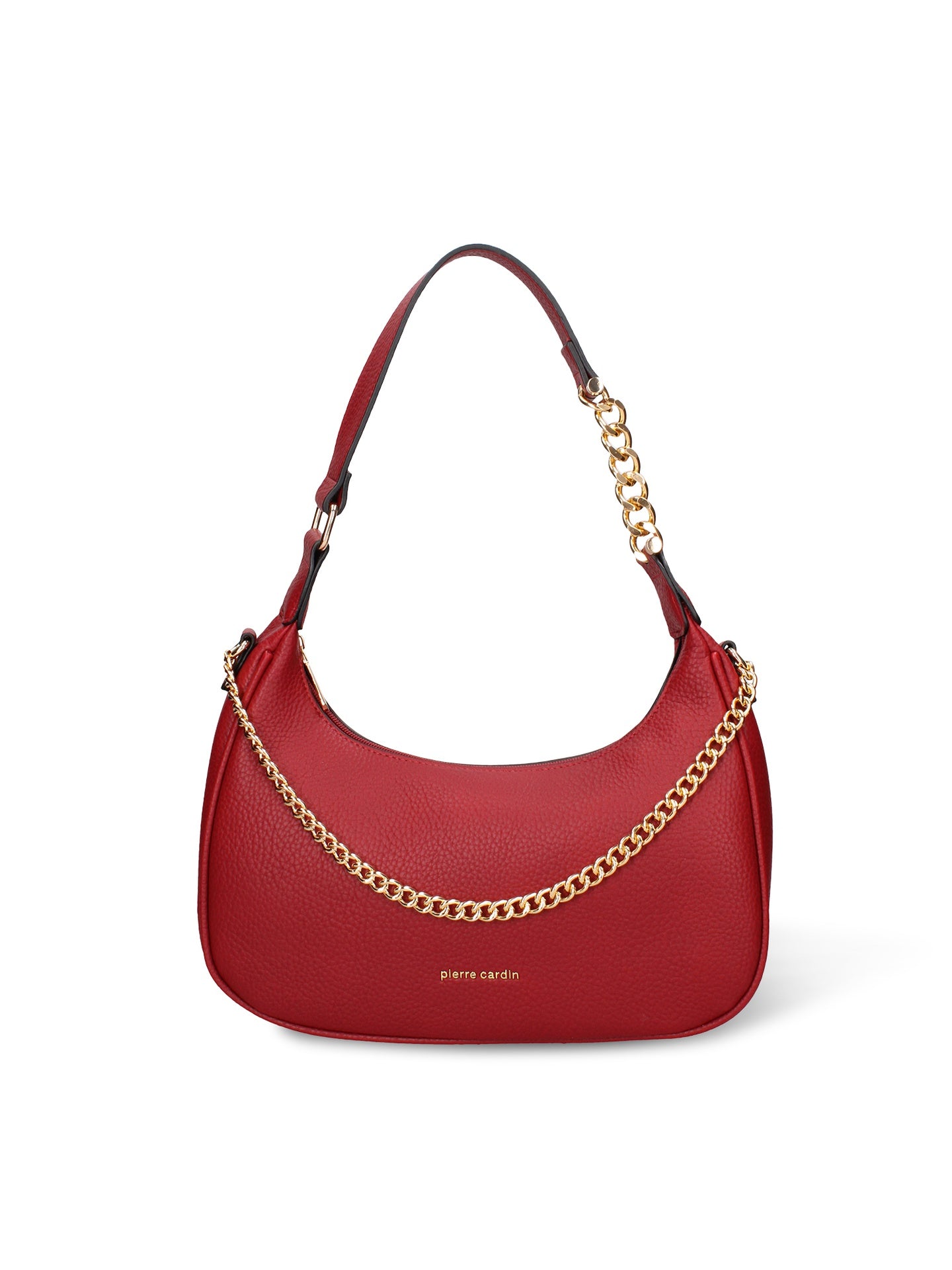 Borsa a Spalla in Pelle Vegana Bordeaux Pierre Cardin