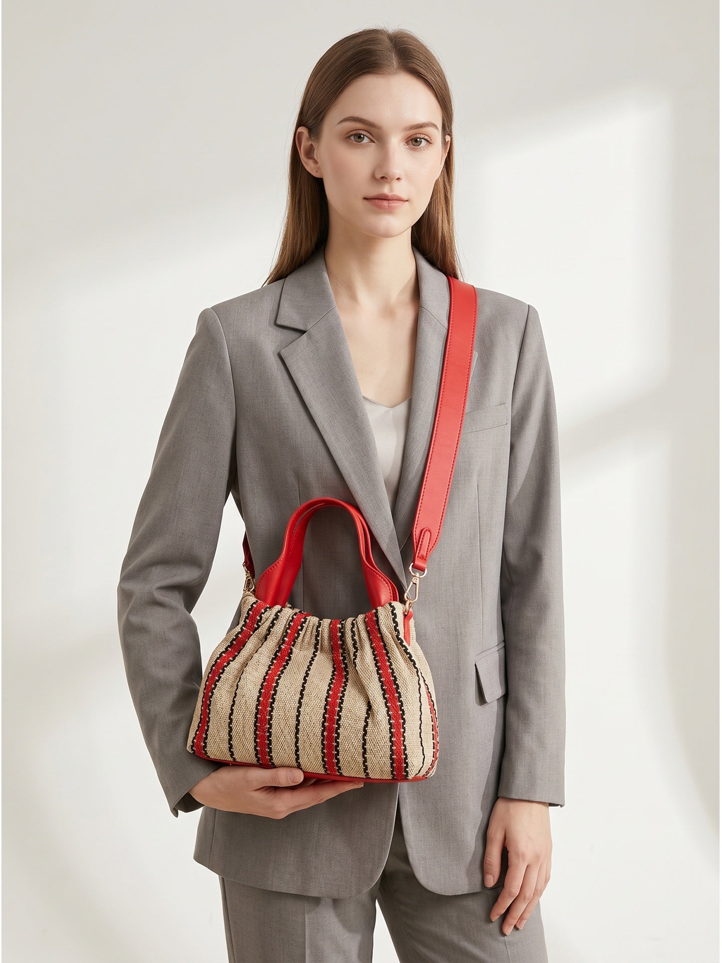 Borsa Shopper in Cotone Rosso